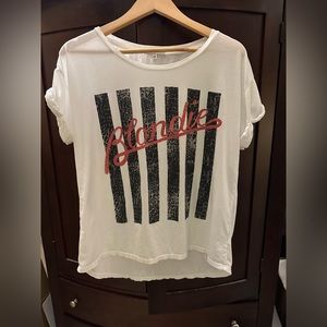 Junk food Blondie t shirt. Women’s Large. White.